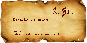 Kreutz Zsombor névjegykártya