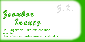zsombor kreutz business card